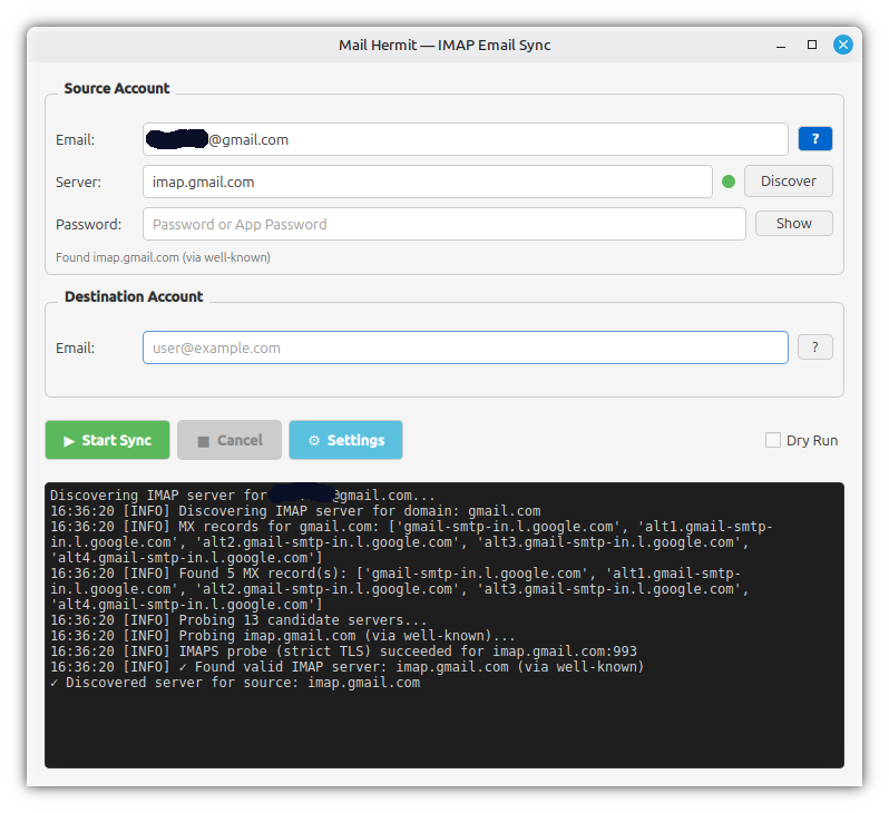 Discover / Verify Your IMAP Server